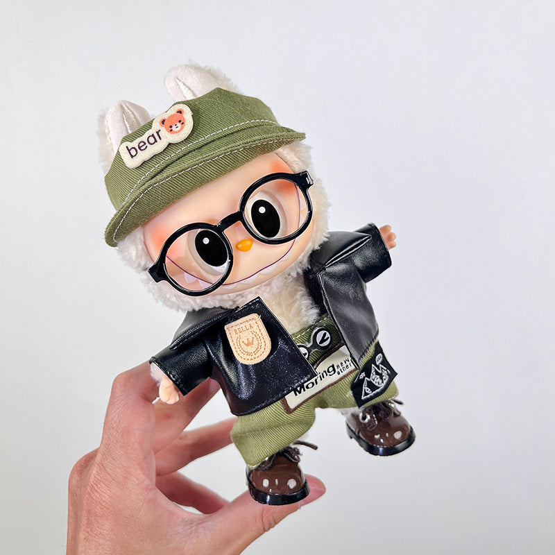 Wholesale 17cm one, two and three generations of labubu doll cloth cloth clothes pendant blind box sit party doll suit