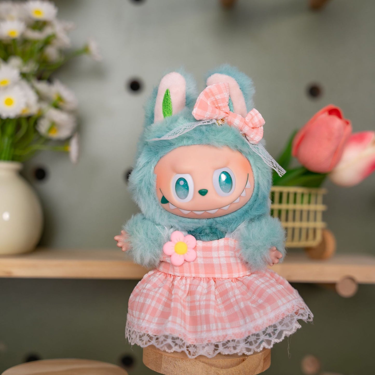 Labubu Doll Summer Dress Outfit for 17cm Vinyl Dolls