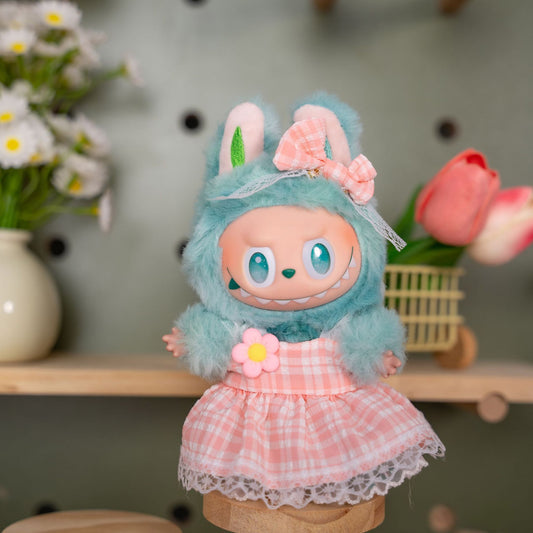 Labubu Doll Summer Dress Outfit for 17cm Vinyl Dolls