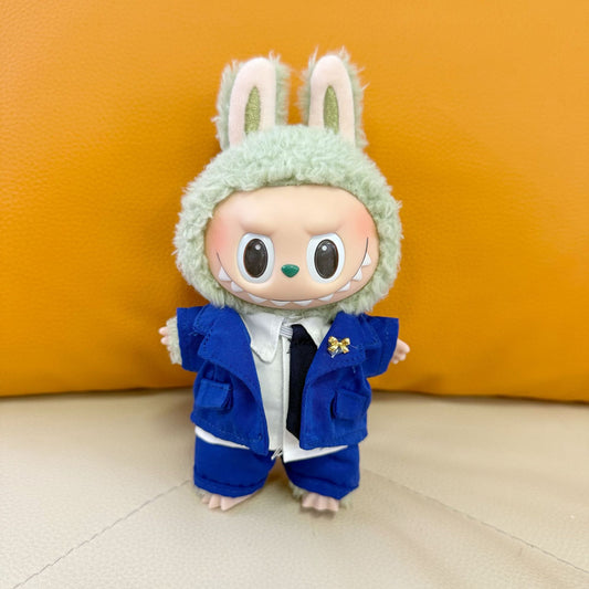 Only Clothes] Popmart Third Generation Labubu Doll Suit Suit Uniform Suit Labubu Campus Uniform for Boys and Girls