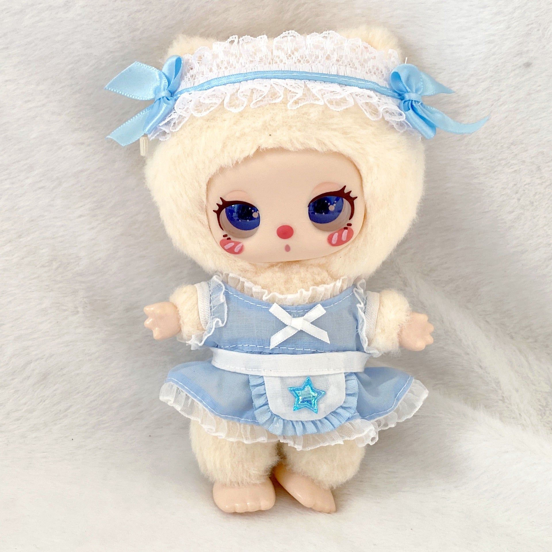 Labubu Doll Bunny Girl & Lace Maid Outfits for 17cm Vinyl Dolls