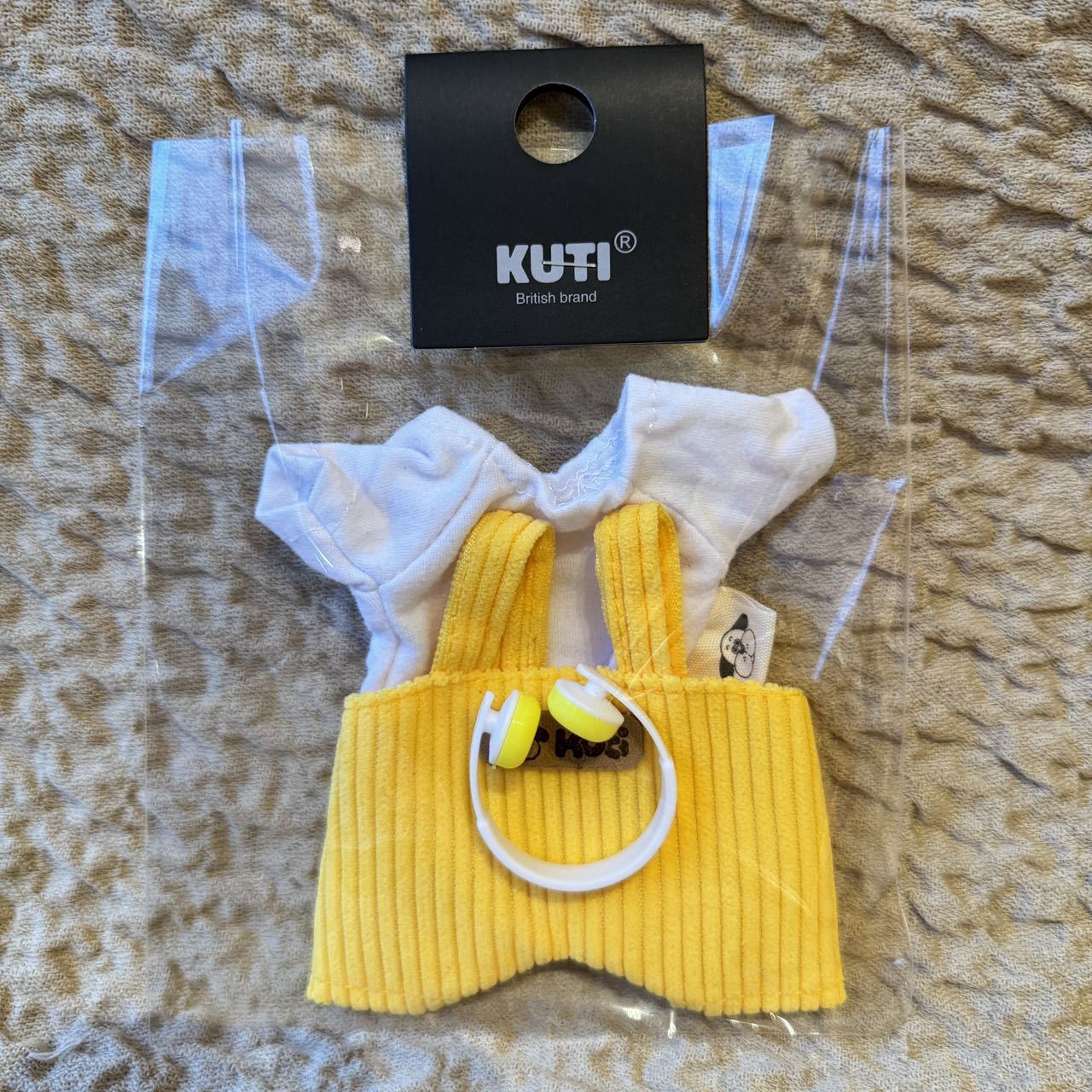 Labubu Doll Overalls Set - Trendy Plaid Outfit for Vinyl Dolls