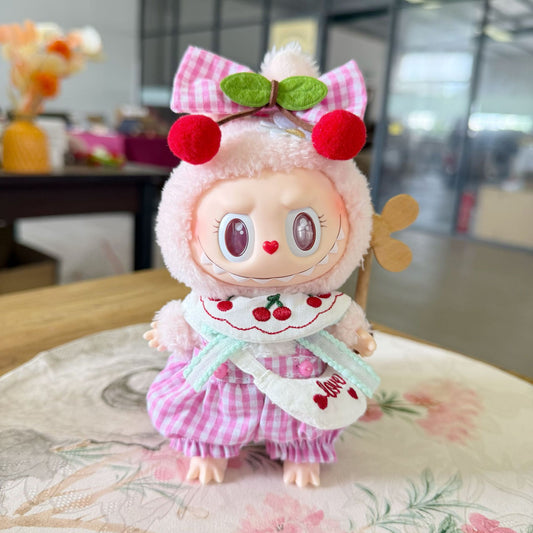 Only clothes] the first and second generation of labubu doll clothes LABUBU sit at a party and suit for cherry clothes rain boots