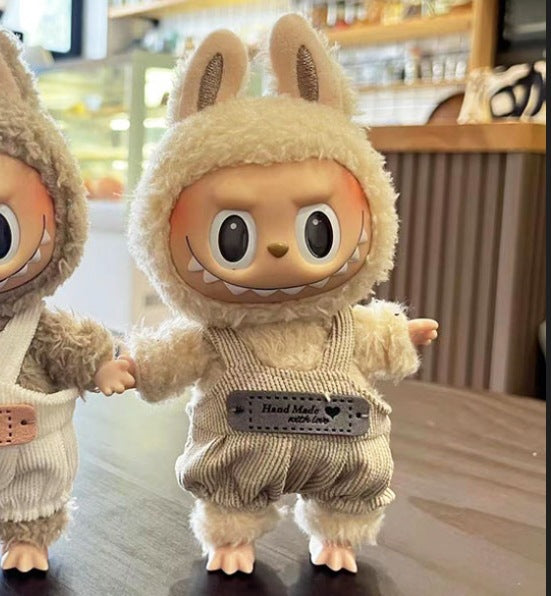 Labubu 17cm Zipper Shirt & Cute Outfits for Vinyl Doll