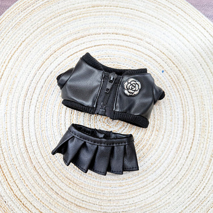17cm Labubu Doll Clothes - Leather Outfits & Accessories for 1st/2nd Gen