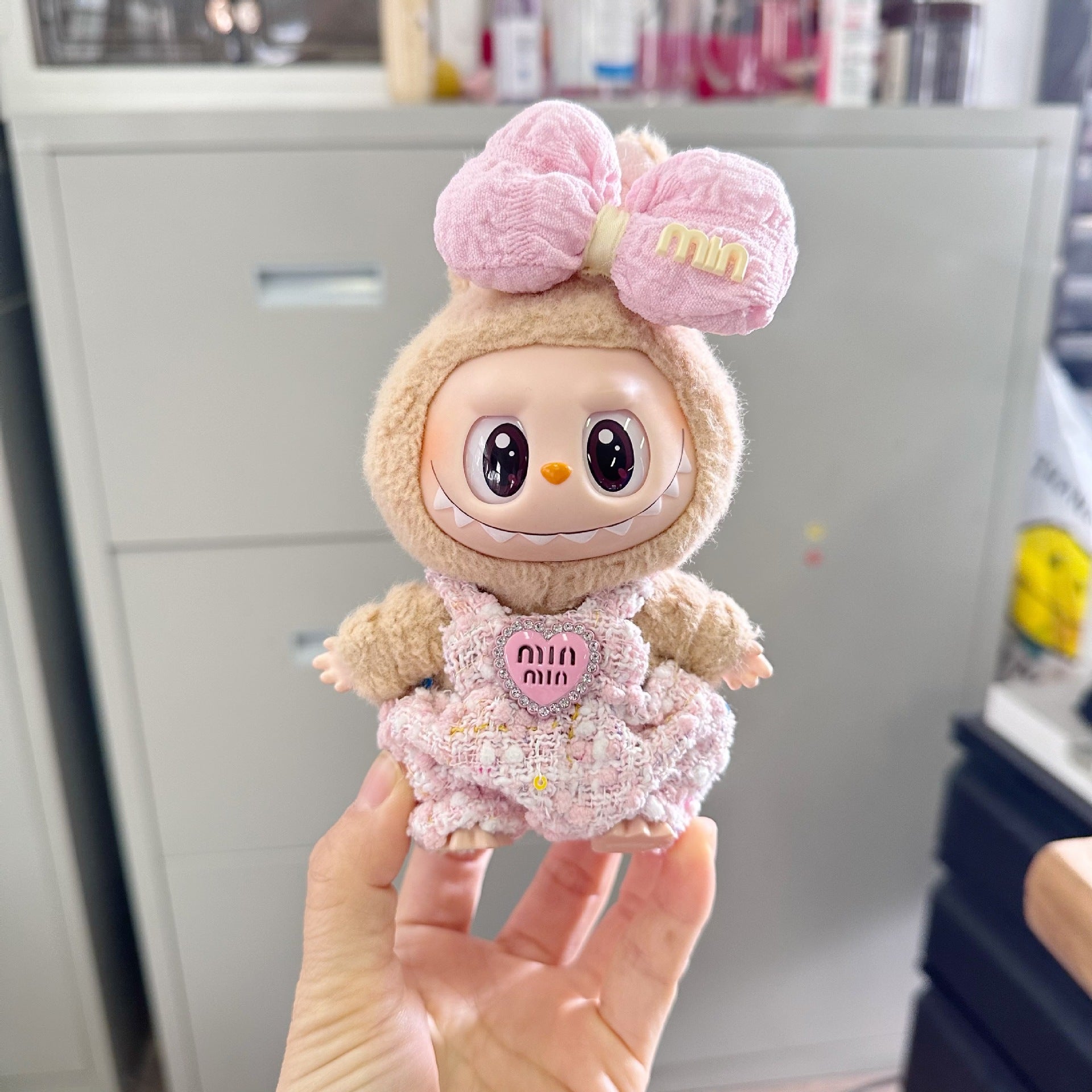 Clothes Only] New Rab Cloth Doll Clothes Fragrant Style Jumbo suit LABUBU Hair Accessories for Bow