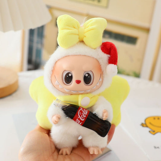 Labubu Costume Snowman Costume Labubu Pendant Sitting Party Doll Costume for the Second Generation