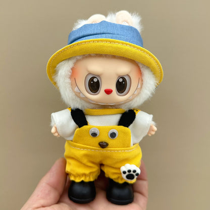 labubu doll clothes 17cm pull cloth clothes blind box doll skirt suit cute dress toy cross-border wholesale