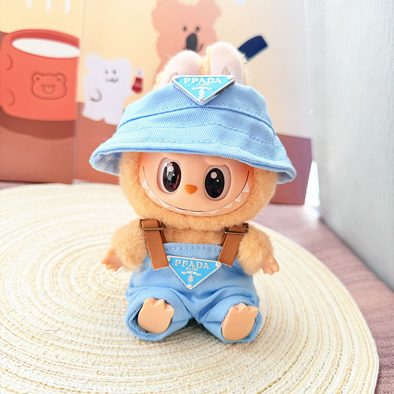 One, two and three generations of Labubu clothes pendant cloth cloth sitting doll clothes NY overalls sports suit trend cute