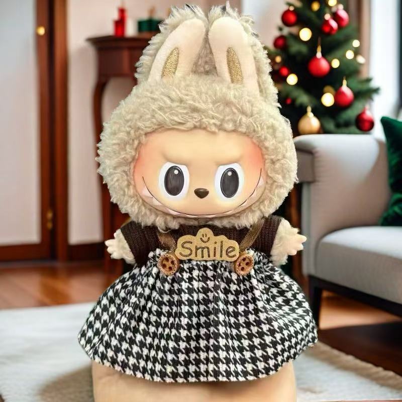 Wholesale labubu labubo doll clothes 17cm blind box pendant one or two generation vinyl doll replacement clothes suit