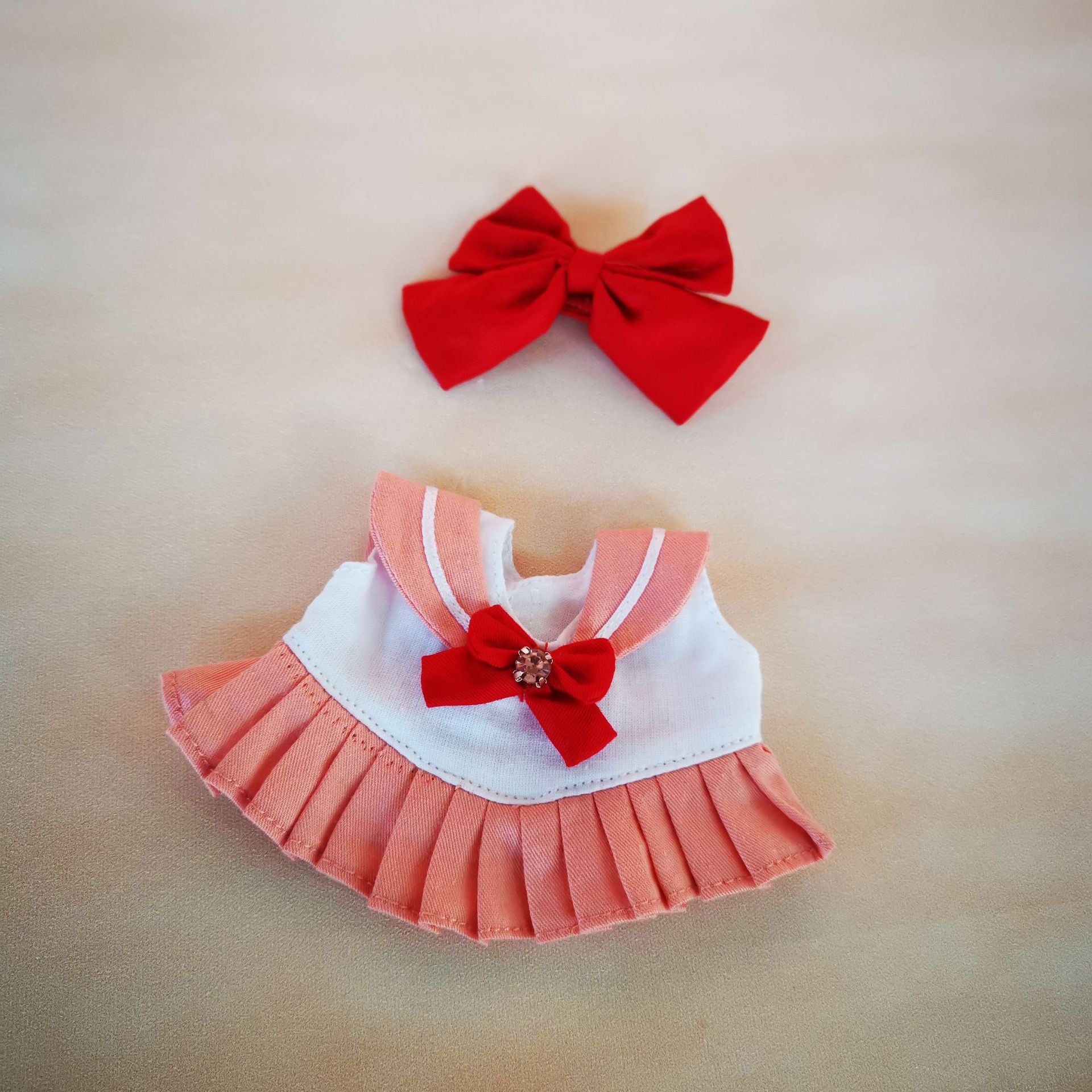 Labubu Doll Sailor Outfit - 17cm Vinyl Doll Clothes