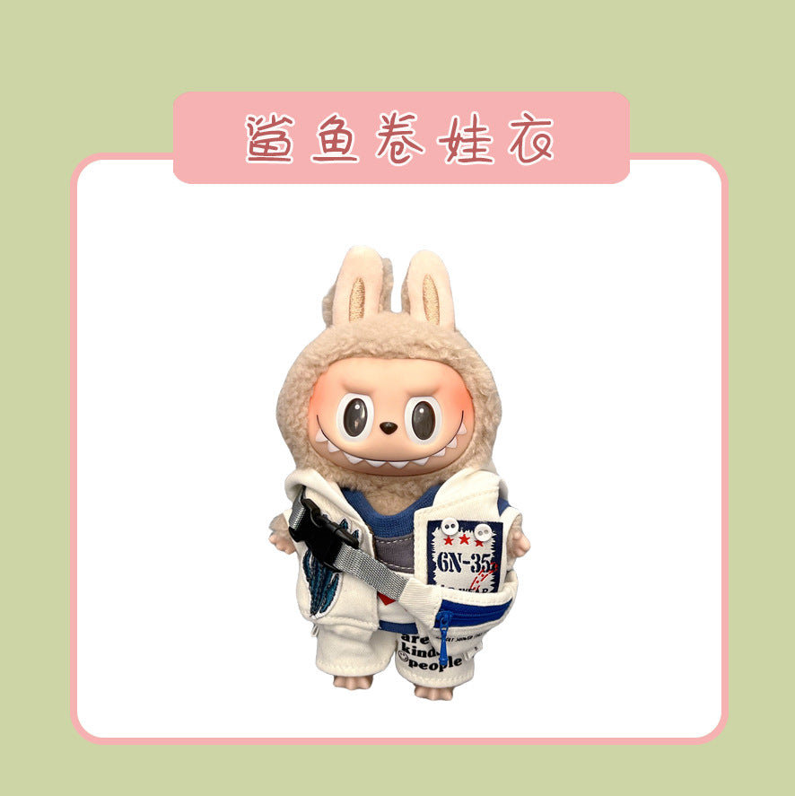 Labubu Doll Clothes for 17cm Vinyl Doll - Cute Outfits