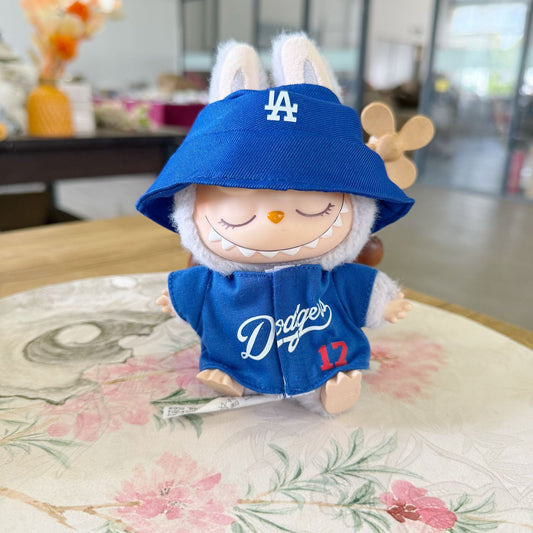 The first and second generation of labubu doll clothes blind box LABUBU suit for the new baseball uniform 15CM doll change