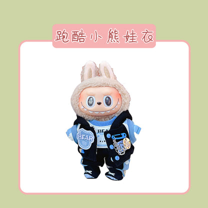 Labubu Doll Clothes for 17cm Vinyl Doll - Cute Outfits