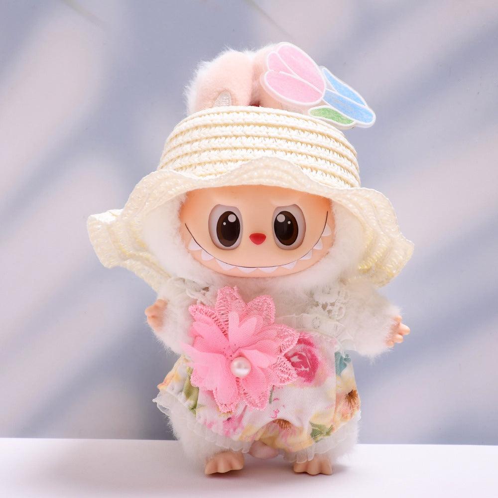 Only clothes] 17cm pendant pull cloth cloth for clothes spring and summer dress suit labubu baby dress cute