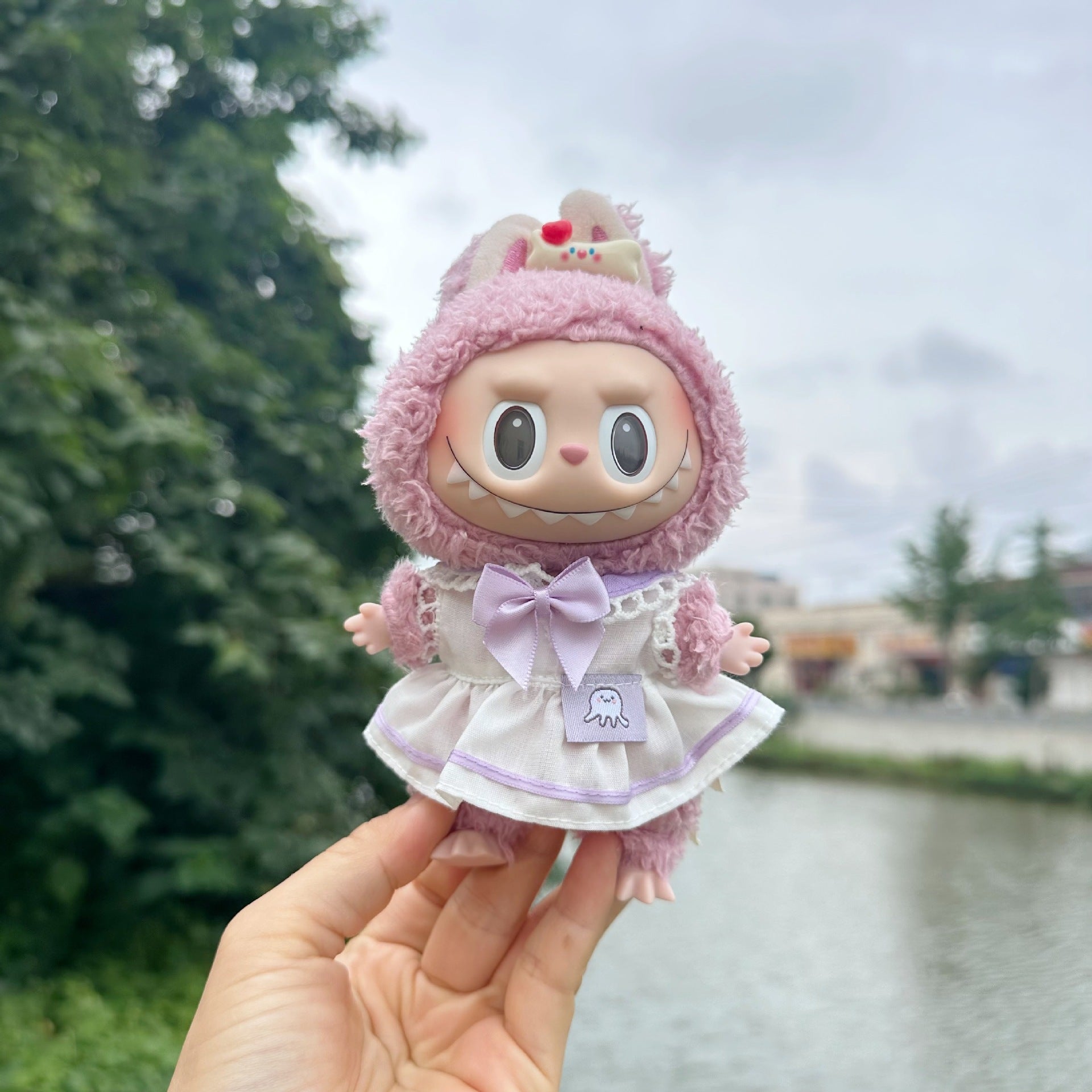 Only clothes] LABUBU blind box doll clothes 17CM pendant pull cloth doll clothes student skirt suit cute