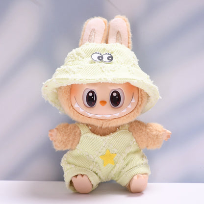 Only clothes] the first and second generation of labubu pendant eyes hat suspenders suit labubu baby clothes