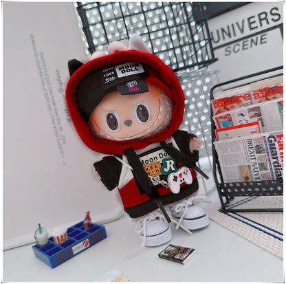 Labubu Doll Frenzy Style Outfit - Sweater & Hair Band for 17cm Vinyl Doll