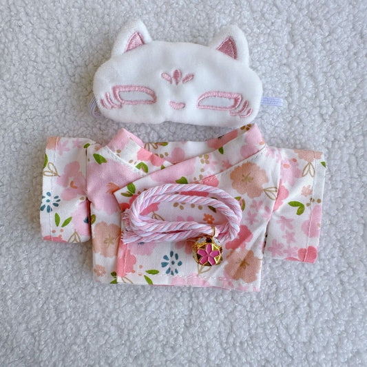 Labubu Doll Kimono Outfit for 17cm Vinyl Doll - Cute Style