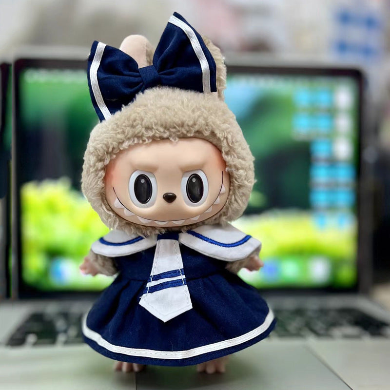 [Baby Clothes Only] 17cm Pendant Labubu for Clothes Vinyl Doll Costume Doll Labubu