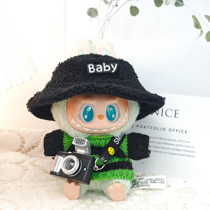 Clothing Only: First, Second, and Third Generation Blind Box Labubu Pendant Clothing, Sitting Labubu Party Doll Pink Sweater
