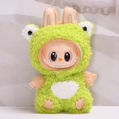 Clothes Only] Second Generation Blind Box Sitting Party Rab Cloth Pendant Clothes Cute Plush Animal Series jumpsuit