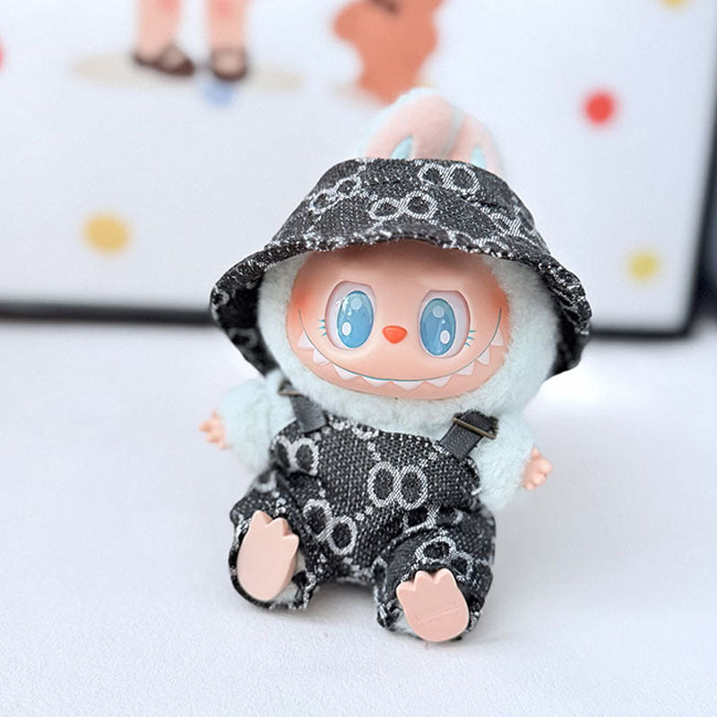 One, two and three generations of Labubu clothes pendant cloth cloth sitting doll clothes NY overalls sports suit trend cute