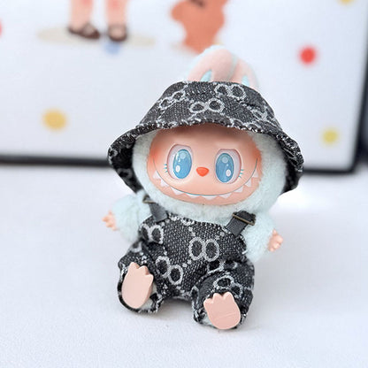 One, two and three generations of Labubu clothes pendant cloth cloth sitting doll clothes NY overalls sports suit trend cute