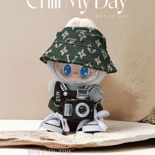 Labubu 17cm Doll Outfit - Summer Casual Suit with Hat & Shoes