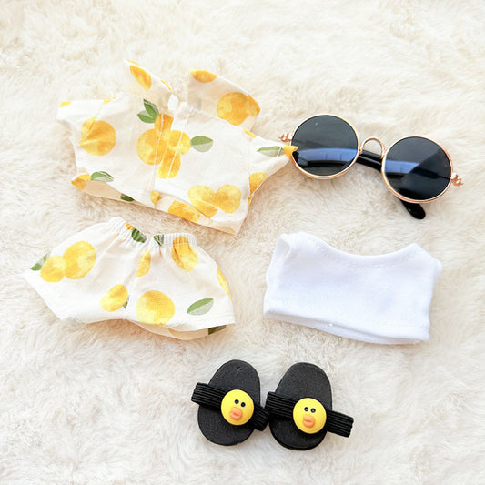 Only clothes] first/second generation Labubu clothes pendant pull cloth sit party doll beach glasses suit