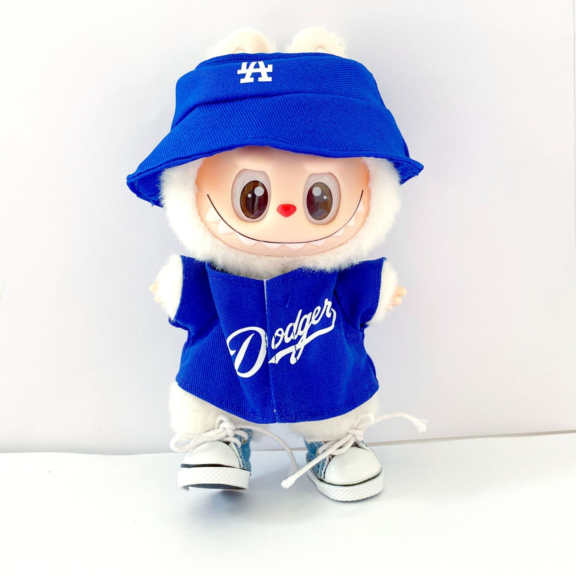 Labubu Doll Baby Clothes Set - Pink, Blue, White Outfits with Shoes & Hats