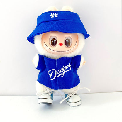 Labubu Doll Baby Clothes Set - Pink, Blue, White Outfits with Shoes & Hats