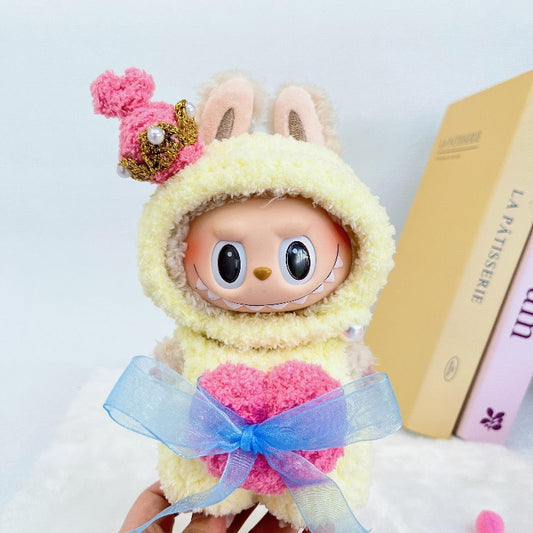 Labubu 17cm Baby Coat Outfit - Light Yellow