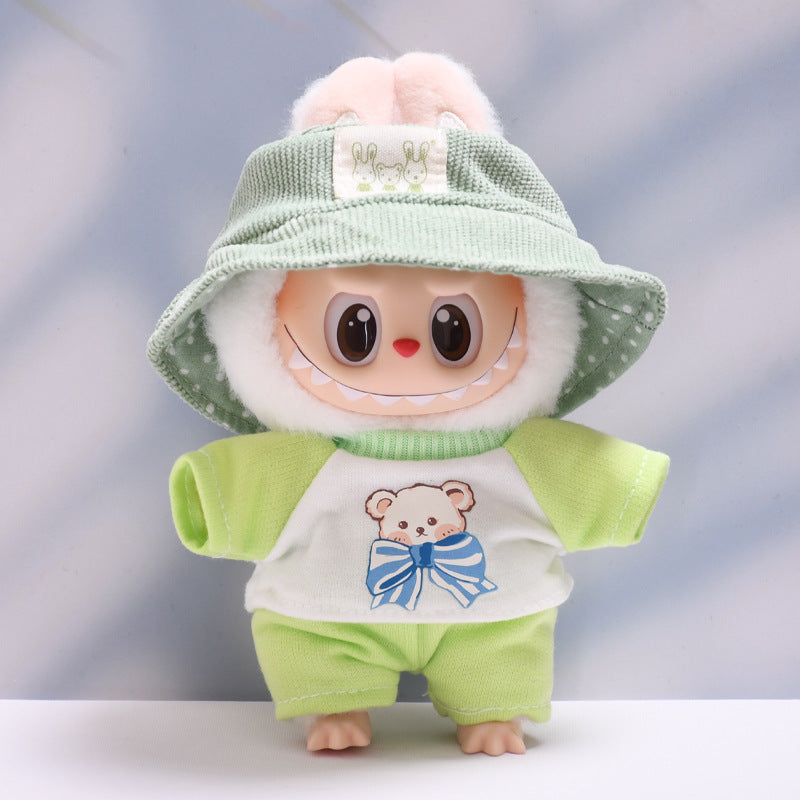 Labubu Doll Baby Clothes Set - Colorful T-Shirt & Shorts Outfit
