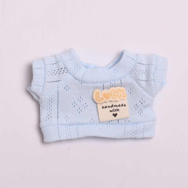 Labubu Doll Clothes - Smiley & Twist T-Shirts with Shorts Outfits