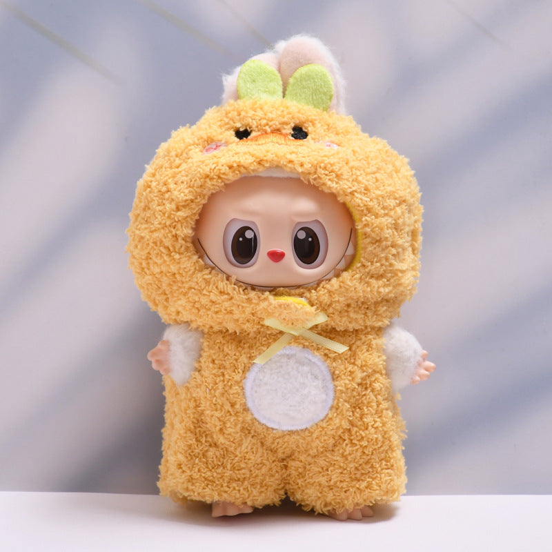 Only baby clothes] one, two and three generations of pendants labubu clothes plush small animal jumpsuit pull cloth baby clothes