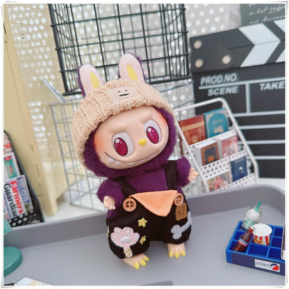 Labubu Doll Outfit - Cute Strappy Pants & Overalls for 10cm & 17cm Dolls