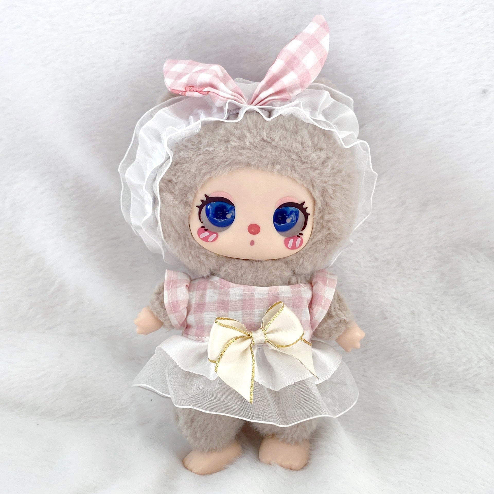 Labubu Doll Bunny Girl & Lace Maid Outfits for 17cm Vinyl Dolls