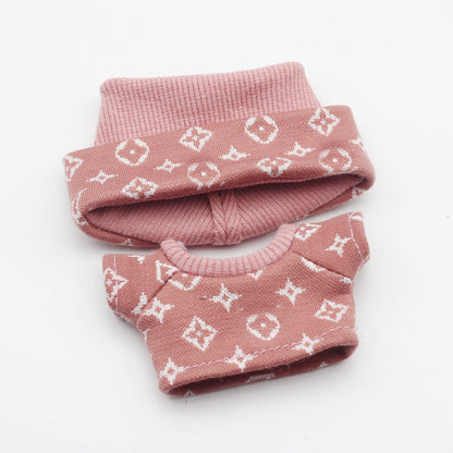 Labubu Doll Sweater & Hat Set for 17cm & 10cm Dolls