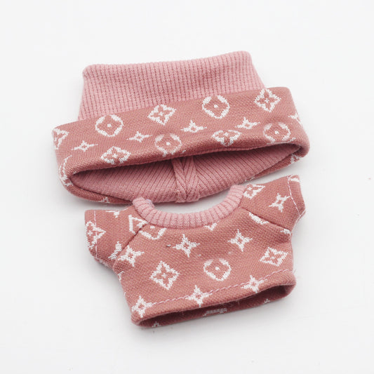 Labubu Doll Sweater & Hat Set for 17cm & 10cm Dolls