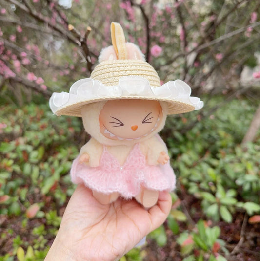 The first and second generation of rab cloth clothes handmade bikini skirt LABUBU pearl princess hat MACARO new