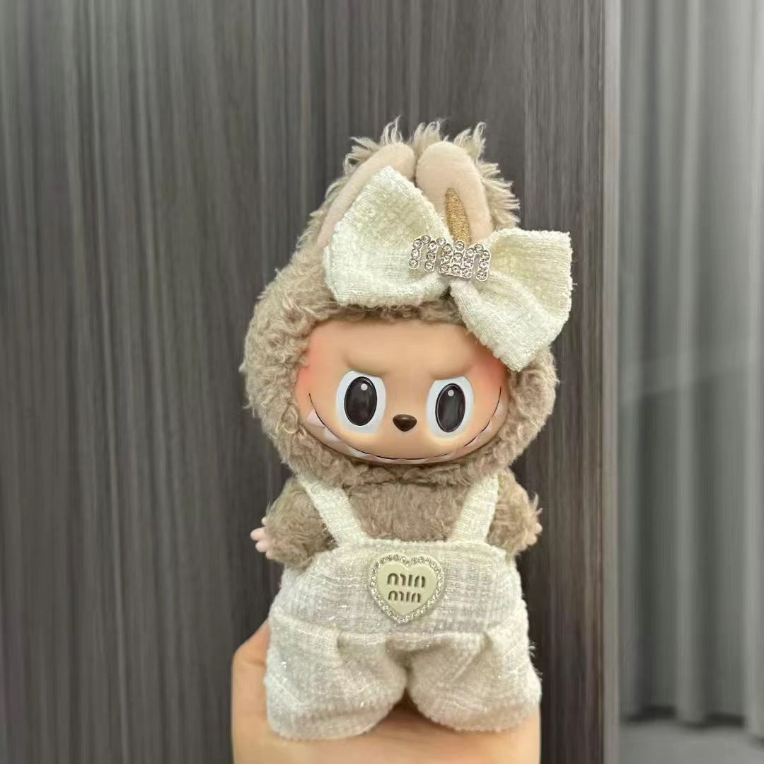 Labubu Sitting Party Doll Clothes First and Second Generation Blind Box Labubu Doll Clothes Plush Vinyl Face