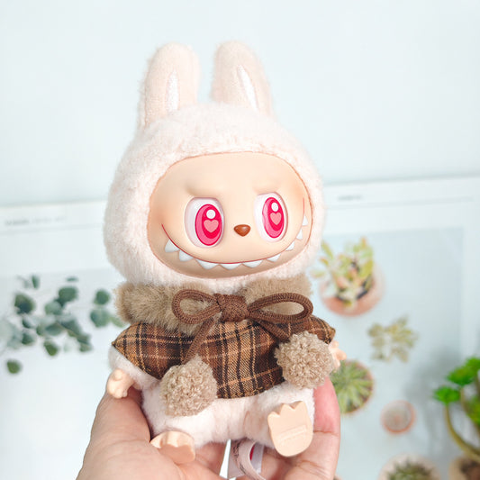 Labubu Doll Shawl & Scarf Set for 15-17cm Pendant Dolls