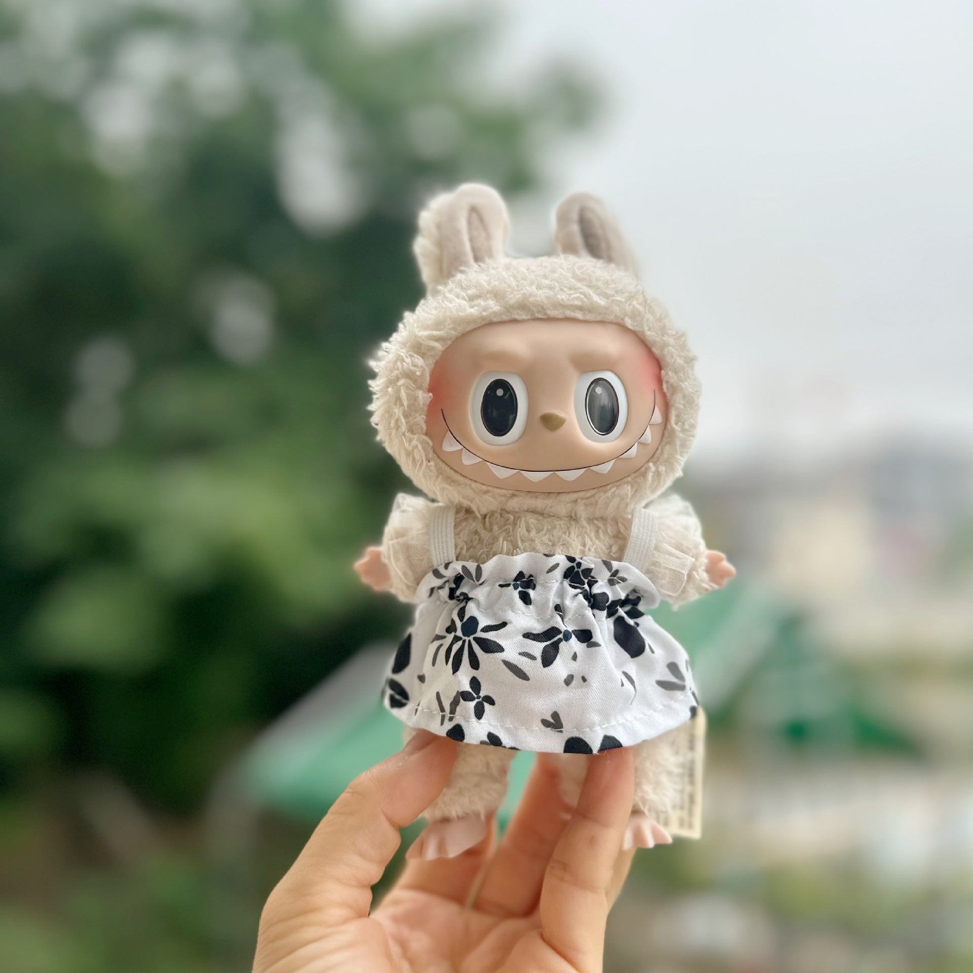 Only clothes] 17CM bubble Mart blind box cloth clothes cute princess suspenders skirt LABUBU skirt