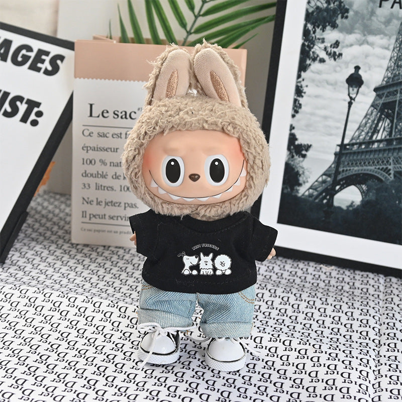Only clothes] the first and second generation of LA cloth clothes Macaron vinyl toy doll plush pendant doll