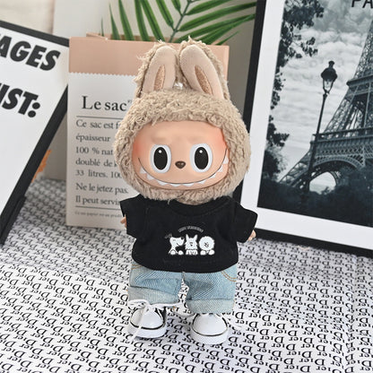 Only clothes] the first and second generation of LA cloth clothes Macaron vinyl toy doll plush pendant doll