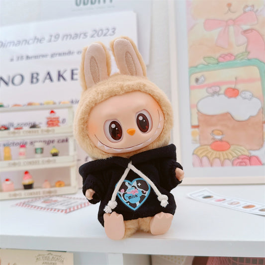 Labubu Doll Hooded Sweatshirt & Outfit Set for 10cm & 17cm Dolls