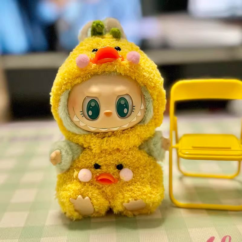 Clothes Only] First/Second Generation Pendant Labubu Clothes Rab Sit Party Doll Shark Elk suit