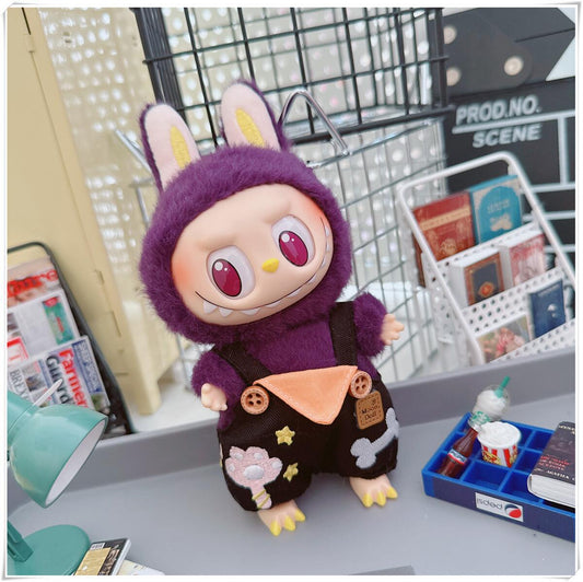 Labubu Doll Outfit - Cute Strappy Pants & Overalls for 10cm & 17cm Dolls