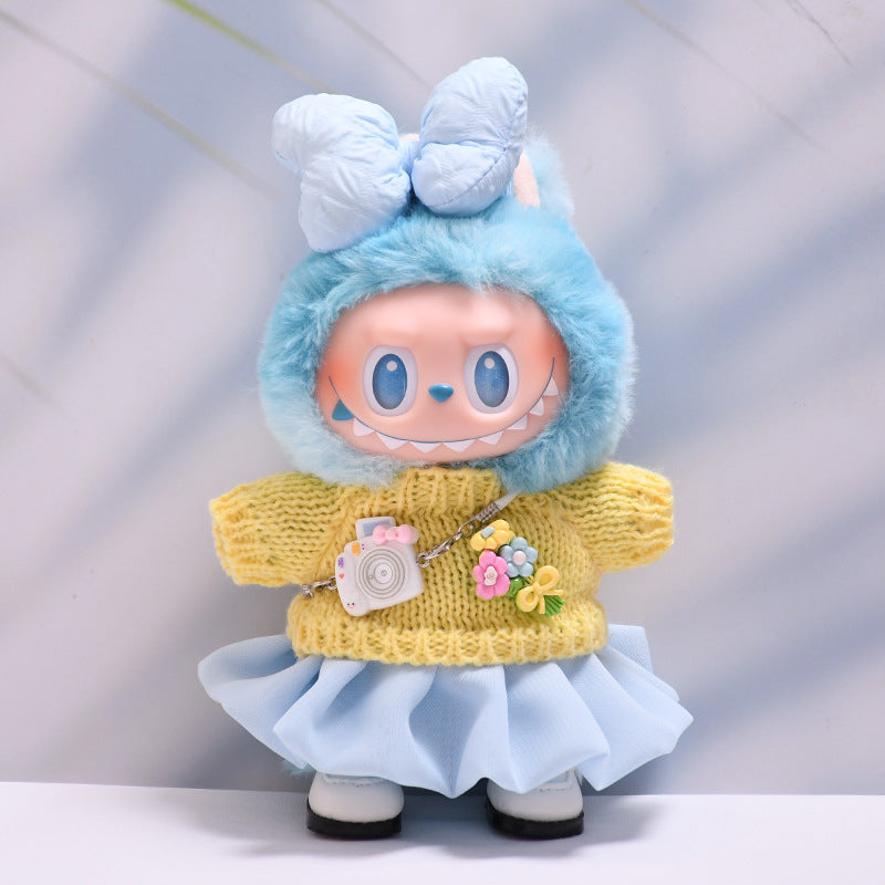Only baby clothes] one, two and three generations of pendants labubu clothes sweater gauze skirt bow pull cloth baby clothes